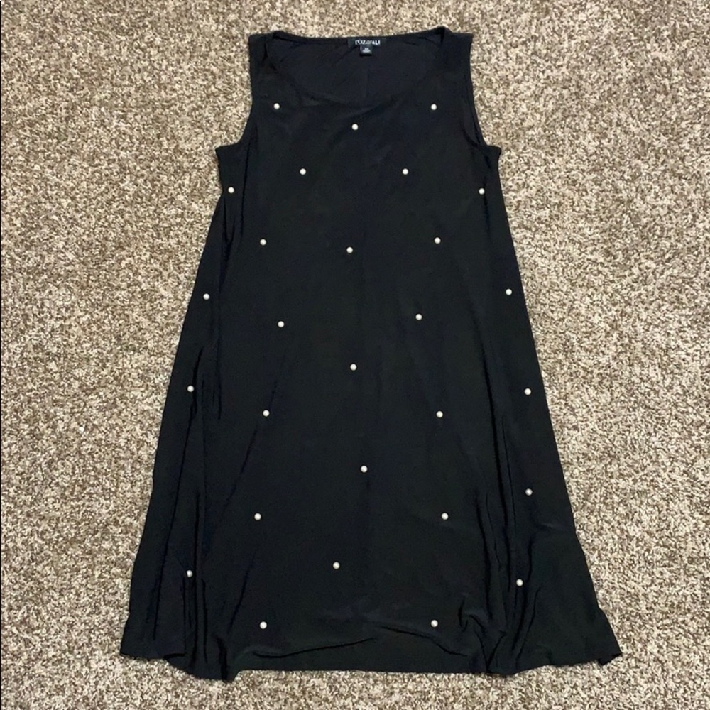 Black Dress with Pearl beads